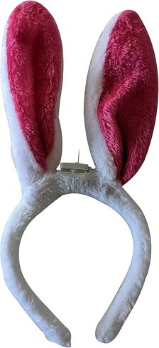 عصابات رأس على شكل أذن أرنب من القطيفة الناعمة بتقنية LED للماموث الكهربائي - 3 إعدادات للضوء الوامض - إكسسوار أزياء للحفلات للجنسين in Kuwait