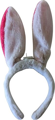 عصابات رأس على شكل أذن أرنب من القطيفة الناعمة بتقنية LED للماموث الكهربائي - 3 إعدادات للضوء الوامض - إكسسوار أزياء للحفلات للجنسين in Kuwait