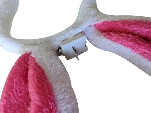 عصابات رأس على شكل أذن أرنب من القطيفة الناعمة بتقنية LED للماموث الكهربائي - 3 إعدادات للضوء الوامض - إكسسوار أزياء للحفلات للجنسين in Kuwait