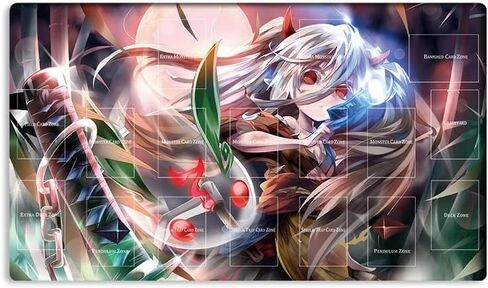 New Mlikemat Playmat Ghost Ogre & Snow Rabbit TCG CCG OCG Trading Card Game Mat with Zones + Free Bag (ZD039-038-A) in Kuwait