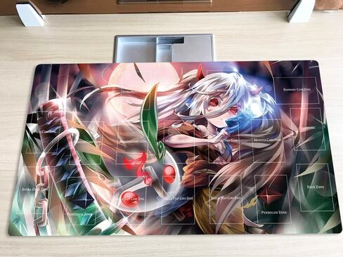 New Mlikemat Playmat Ghost Ogre & Snow Rabbit TCG CCG OCG Trading Card Game Mat with Zones + Free Bag (ZD039-038-A) in Kuwait