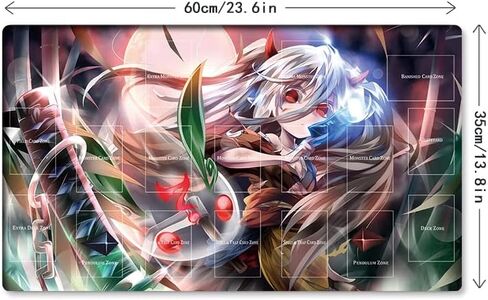 New Mlikemat Playmat Ghost Ogre & Snow Rabbit TCG CCG OCG Trading Card Game Mat with Zones + Free Bag (ZD039-038-A) in Kuwait