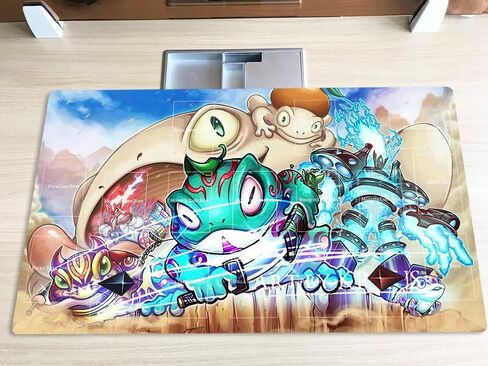 New Mlikemat Playmat Ghost Ogre & Snow Rabbit TCG CCG OCG Trading Card Game Mat with Zones + Free Bag (ZD039-038-A) in Kuwait