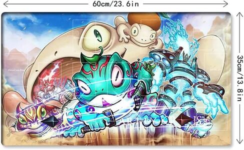 New Mlikemat Playmat Ghost Ogre & Snow Rabbit TCG CCG OCG Trading Card Game Mat with Zones + Free Bag (ZD039-038-A) in Kuwait