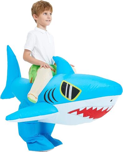 KOOY Inflatable Costume, Ride on Shark Halloween Costumes, Blow up Shark Costume for Holiday, Party in Kuwait