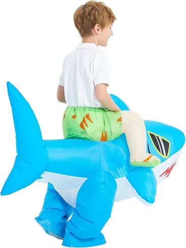 KOOY Inflatable Costume, Ride on Shark Halloween Costumes, Blow up Shark Costume for Holiday, Party in Kuwait