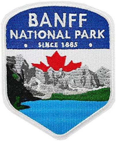 Ski Banff National Park مطرزة بالكي على خياطة على رقعة كندا تذكار للسفر in Saudi Arabia