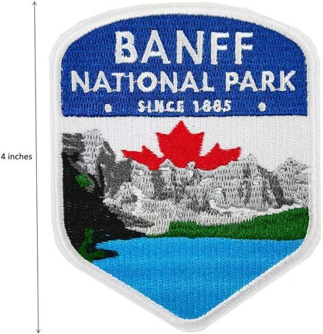 Ski Banff National Park مطرزة بالكي على خياطة على رقعة كندا تذكار للسفر in Saudi Arabia