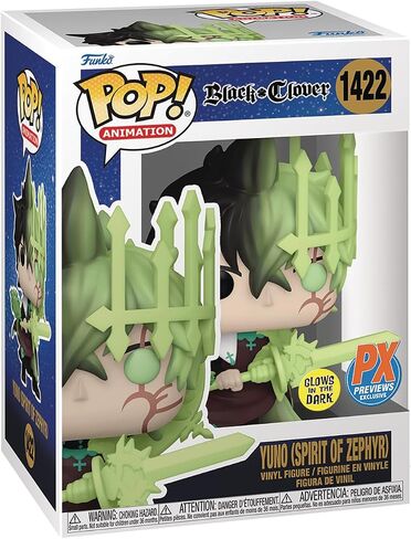 Pop! Animation: Black Clover - Yuno Spirit of Zephyr (Glow-in-The-Dark) PX Vinyl Figure in Saudi Arabia