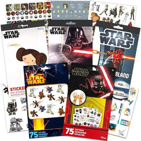 Star Wars Party Favors Birthday Party Supplies Bundle ~ 850+ Classic Star Wars Stickers and 150 Temporary Tattoos for Party Goodie Bags for Kids and Adults in Kuwait