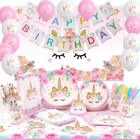 147 pcs Unicorn Party Supplies in Saudi Arabia