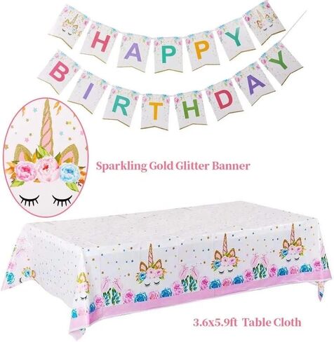 147 pcs Unicorn Party Supplies in Saudi Arabia
