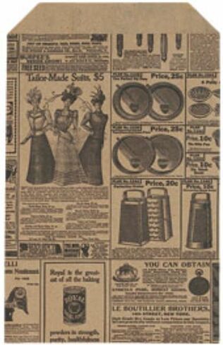 50 Qty 6x9 Newspaper print Paper Kraft Bags,Vintage style Newsprint Favor Craft Bag in Saudi Arabia