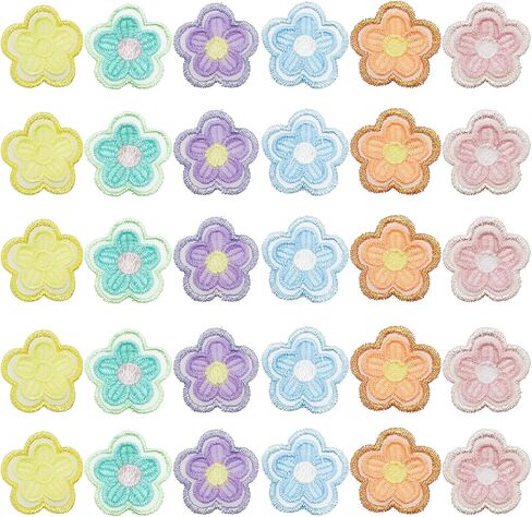 Woohome 10 PCS Embroidered Iron on Patch for Clothing, Rose Iron on Patches Set Sew on Patch for Craft, Sewing, Clothing, Backpack, Caps in Kuwait