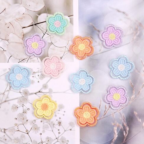 Woohome 10 PCS Embroidered Iron on Patch for Clothing, Rose Iron on Patches Set Sew on Patch for Craft, Sewing, Clothing, Backpack, Caps in Kuwait