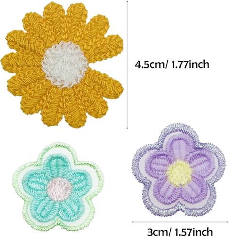 Woohome 10 PCS Embroidered Iron on Patch for Clothing, Rose Iron on Patches Set Sew on Patch for Craft, Sewing, Clothing, Backpack, Caps in Kuwait
