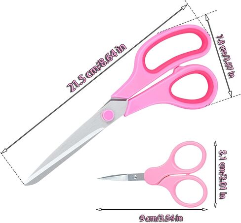Pink Scissors for Office Home School Craft Sewing Fabric Supplies, 8 Inch/3.5 Inch in Kuwait