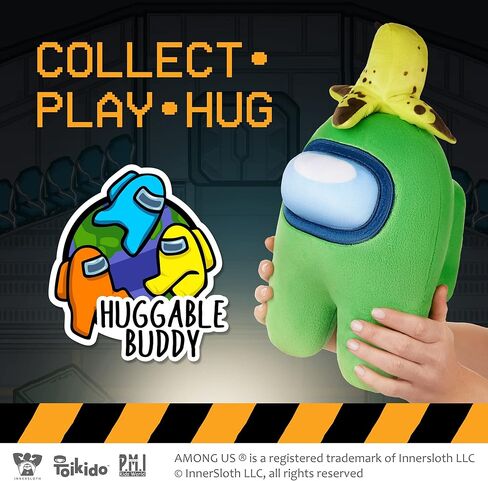 بي.ام.اي لعبة قطيفة باديز من امونج اس | دمية مخملية قابلة للتجميع والعناق بطول 1 قدم على شكل موز بلون اخضر مقشر | لعبة اطفال 12 انش in Kuwait