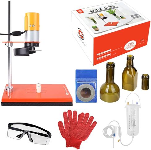 الة تقطيع الزجاجات، ماكينة قطع الزجاجات جين راوند مجموعة ادوات قطع الزجاجات لزجاجات النبيذ وزجاج البحر والفنون والحرف اليدوية ووعاء الزهور والبرطمانات in Kuwait