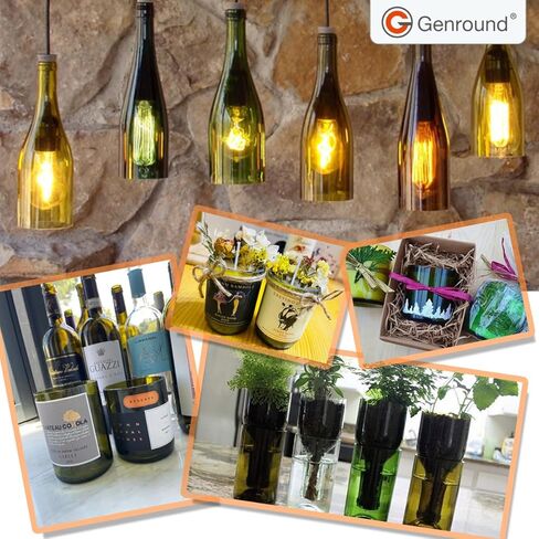 الة تقطيع الزجاجات، ماكينة قطع الزجاجات جين راوند مجموعة ادوات قطع الزجاجات لزجاجات النبيذ وزجاج البحر والفنون والحرف اليدوية ووعاء الزهور والبرطمانات in Kuwait