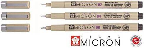 SAKURA - Pigma Micron Wallet - 3 Black Pens POXSDK3 in Saudi Arabia