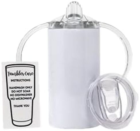 كوب أطفال رفيع أبيض قابل للانسكاب، 7 عبوات من أبو واك، 340 مل مع برغي على الغطاء، أكواب تسام من أجل نقل الحرارة بنفسك، فراغات تسام in Kuwait