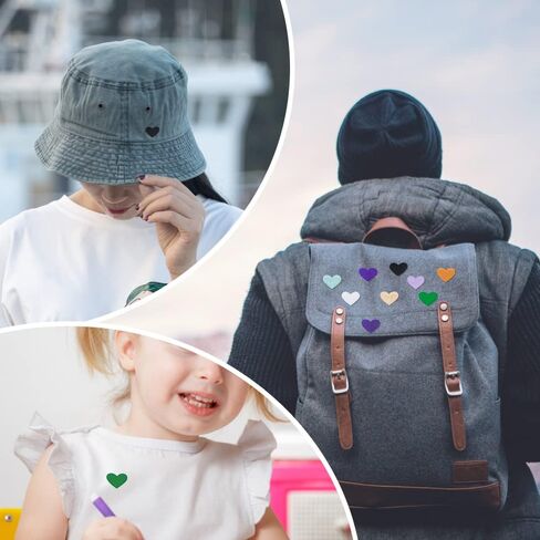 20 قطعة من HengKe مطرزة على شكل قلب على رقع متنوعة ملونة وقلب صغير لطيف ملابس حديد على رقع قماشية مزخرفة لتزيين الملابس وحقائب القبعات والسترات in Kuwait