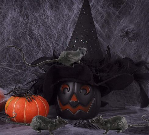 دعائم فأرة وهمية للهالووين، 33 قطعة من البلاستيك المقالب المقالب المقالب المقالب لعبة حقيقية مضحكة كبيرة فئران دعائم حفلة الهالوين، ألعاب حديثة للهالوين لتزيين المنزل المسكون in Kuwait