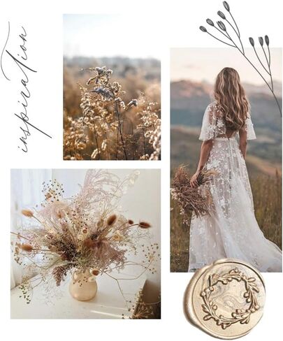 يونيكو ختم شمع اكليل نباتي من التوت البري | ختم اكليل زهور مثالي لدعوات الزفاف والبطاقات والعلامات والمظاريف والبريد الحلزوني وتغليف الهدايا وختم الرسائل وعبوات النبيذ والمشاريع التي تصنعها بنفسك in Kuwait