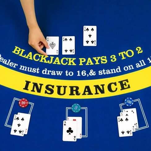 مجموعة كومبو لعبة Aoriher Blackjack، تتضمن حذاء Blackjack Layout Blackjack Shoe 6 Deck التلقائي لبطاقة الخلط، صواني حامل للتخلص من Blackjack 10 بطاقات مقطوعة للكازينو، ليلة الحفلات (أزرق) in Saudi Arabia
