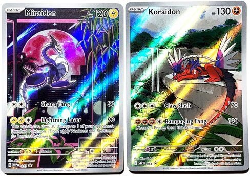 Miraidon & Koraidon - Scarlet & Violet - SVP013 - SVP014 - Black Star Promo Pokemon Card Lot - Illustrator Holo Foil in Saudi Arabia