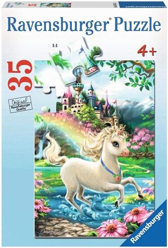 أحجية منشار الصور المقطوعة للأطفال من Ravensburger Unicorn Castle 35 قطعة - كل قطعة فريدة من نوعها، قطعة تناسب معًا بشكل مثالي in Saudi Arabia