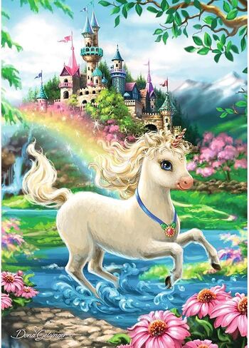 أحجية منشار الصور المقطوعة للأطفال من Ravensburger Unicorn Castle 35 قطعة - كل قطعة فريدة من نوعها، قطعة تناسب معًا بشكل مثالي in Saudi Arabia