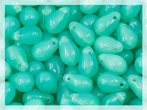 Czech 50-Piece Glass Beads, 6x9mm, Teardrop Siam Red in Kuwait