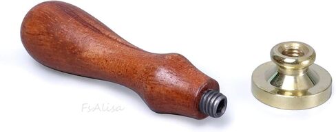 FsAlisa Wax Seal Stamp Sealing Wax Stamp Vintage Removable Brass Head Wooden Handle Great for Embellishment of Cards Envelopes, Wedding Invitations, Wine Packages, Gift Wrapping (Smiley) in Kuwait
