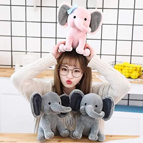 boqopod Stuffed Elephant Animal Plush Toys 9 Inch (Pink) in Saudi Arabia
