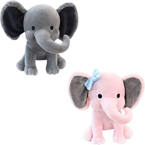 boqopod Stuffed Elephant Animal Plush Toys 9 Inch (Pink) in Saudi Arabia