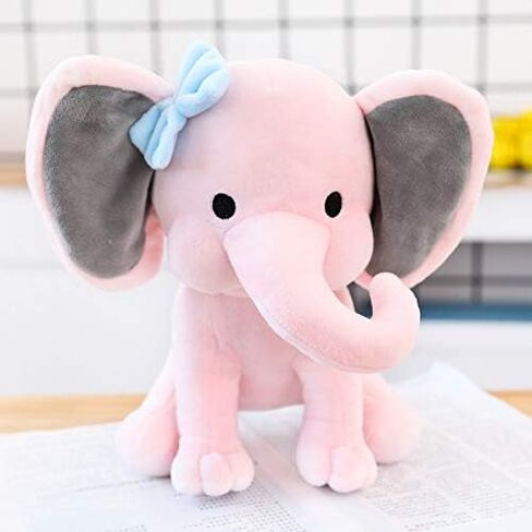 boqopod Stuffed Elephant Animal Plush Toys 9 Inch (Pink) in Kuwait