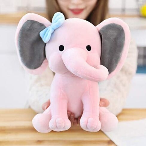 boqopod Stuffed Elephant Animal Plush Toys 9 Inch (Pink) in Kuwait