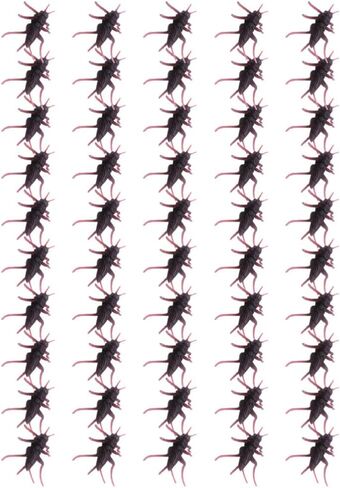 Toyvian Fake Bugs 50pcs Insect Prank Toy Cricket Props Plastic Fake Insect Toys Prank Scary Trick Tricky Brains Joke Gifts for April Fool Party Props Office Pranks in Saudi Arabia
