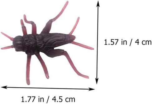 Toyvian Fake Bugs 50pcs Insect Prank Toy Cricket Props Plastic Fake Insect Toys Prank Scary Trick Tricky Brains Joke Gifts for April Fool Party Props Office Pranks in Saudi Arabia