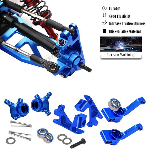 تقوم RCMYou بترقية الجزء لـ 1/10 Slash/Rustler/Stampede/Hoss 4x4 VXL 4wd، كتلة العجلات المصنوعة من السبائك، كتل التوجيه، حاملات المحور الخلفي، كرنك جرس التوجيه، ذراع التعليق، أزرق (ذراع أكثر متانة) in Saudi Arabia