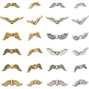 Magibeads 200Pcs Alloy Tibetan Spacer Beads 20 Styles Assorted Column Tube Barrel Beads Retro Western Beads Texture Spacer Beads for DIY Craft Jewelry Making