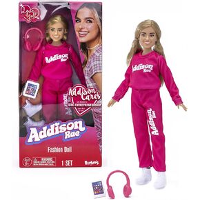 Addison Rae Fashion Doll - Comfy; Trendsetting Style; Contains 11" Doll and Accessories, Including Headphones, Tablet, and Sneakers