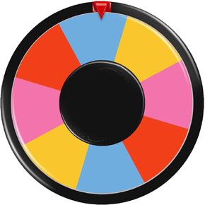 AZDVZD 8 Inch Table Spinning Wheel,Double-Sided 8/16 Slot Color Prize Wheel,Dry Erase Spin Wheel for Fortune Spinning Game,Trade Show, Holiday Activities,Party Pub,Home Education
