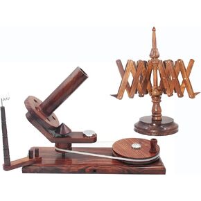 Wooden Yarn Ball Winder for Crocheting & Knitting - Large Capacity & Heavy Duty Hand Operated Winder - Weaving Ball Winders - Yarn Cake Winder - Knitter's Gifts(ts(Rosewood)