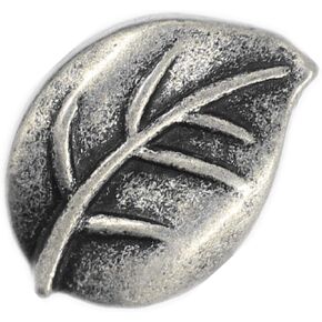 Bezelry 12 Pieces Leaf Metal Shank Buttons 18mm X 13mm (Antique Silver) in Kuwait