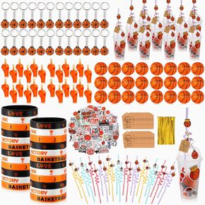 Weysat 268 Pcs Soccer Party Favors Sets for 24 People Birthday Gifts Goody Cups with Straws Key Chains Whistles Silicone Wristbands Stickers Thank You Tags for Party Supplies ( Soccer)