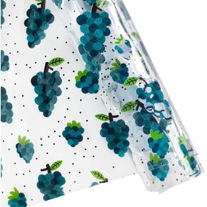 ONEART | Apple Clear Vinyl Roll 12" x 48" Transparent Fruit Series PVC Leather Vinyl Fabric for Earrings, Bags, Keychains