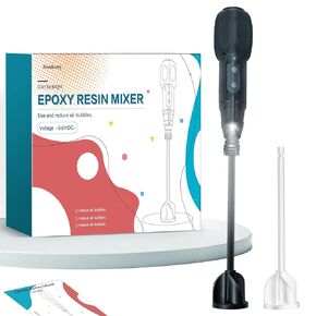 خلاط راتنج، خلاط ايبوكسي كهربائي محمول باليد لخلط الراتنج بدون فقاعات لحفظ معصميك، اداة تقليب الراتنج لقوالب راتنج السيليكون والطلاء وكوب الايبوكسي (تتضمن 2 قطعة من المجاديف) in Kuwait